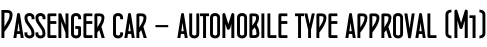 Passenger car - automobile type approval (M1)